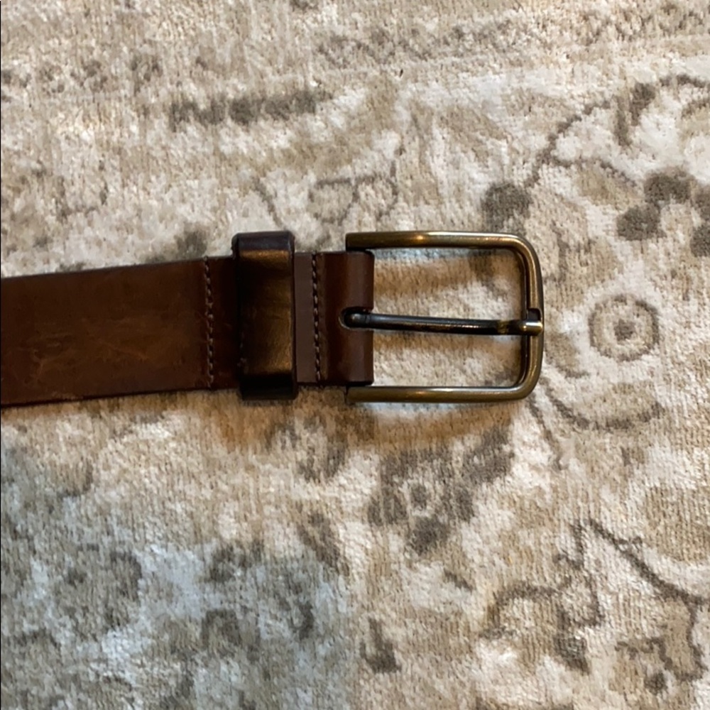 Men’s Cuater Brown Leather Prong Belt